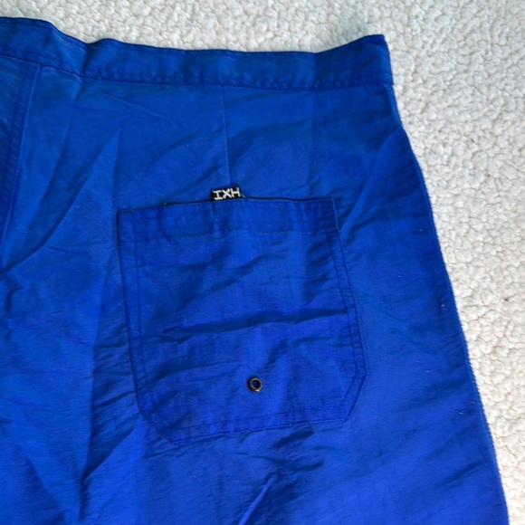 Vintage Island X Hawaii 90’s Blue Board Shorts with Gold Turtle Accents - Picture 7 of 7